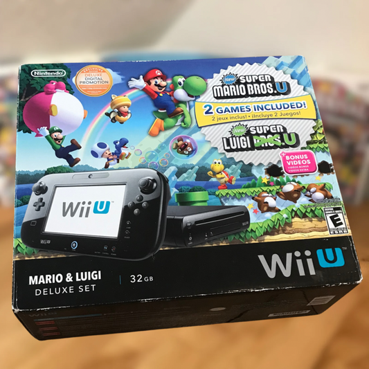 Complete In Box CIB Wii U Mario And Luigi Deluxe Bundle Good