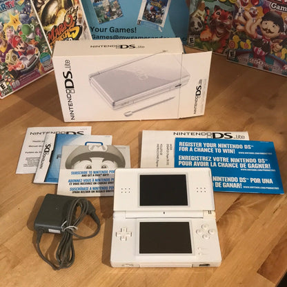 Complete In Box Nintendo DS Lite In Polar White - Acceptable