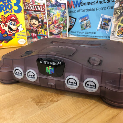 Upgraded Atomic Purple Nintendo 64 Starter Pack - Good
