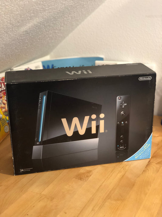 Complete In Box Black Nintendo Wii System