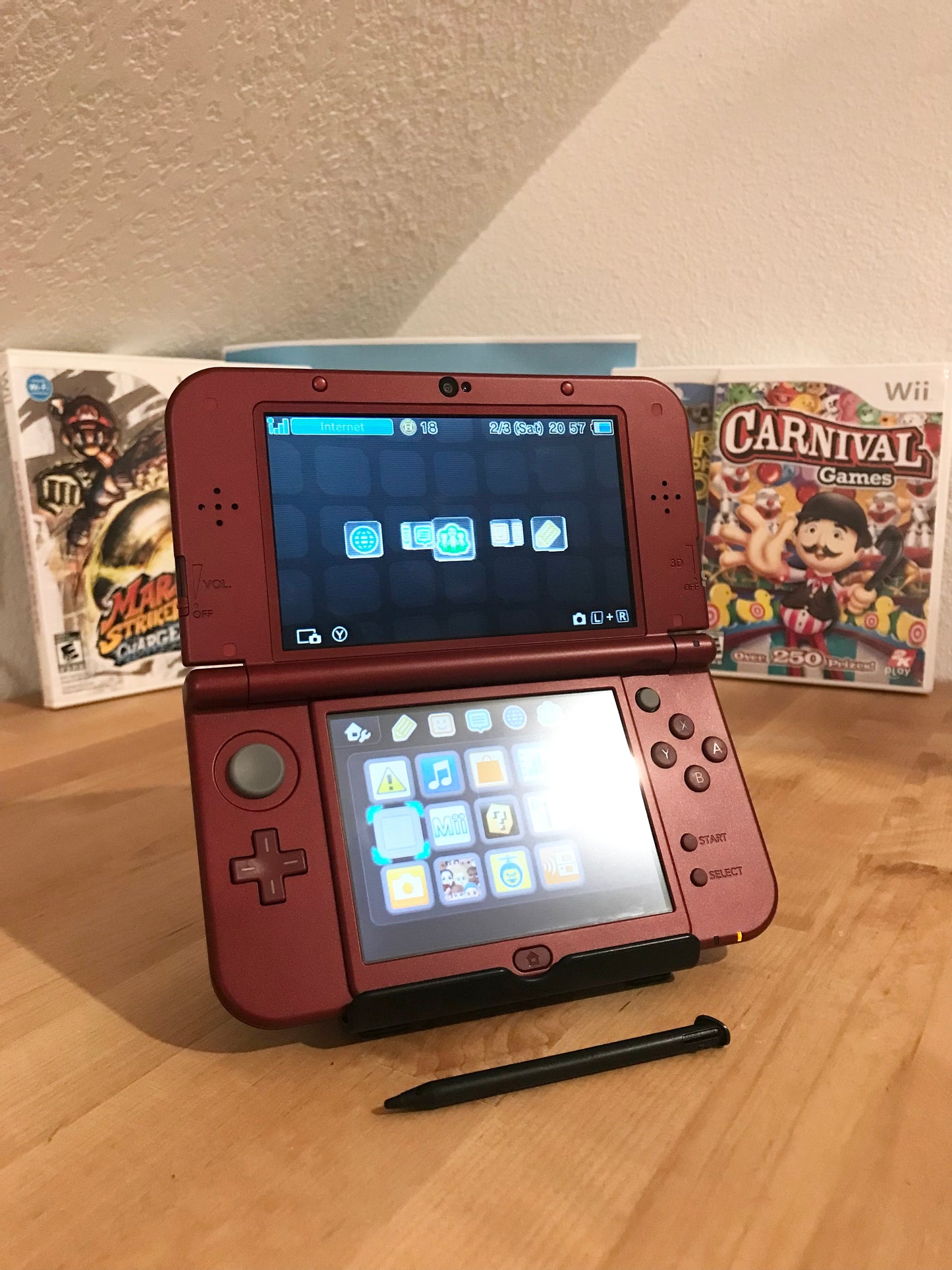Nintendo 3DS XL 2nd Gen Red Edition Console - Good