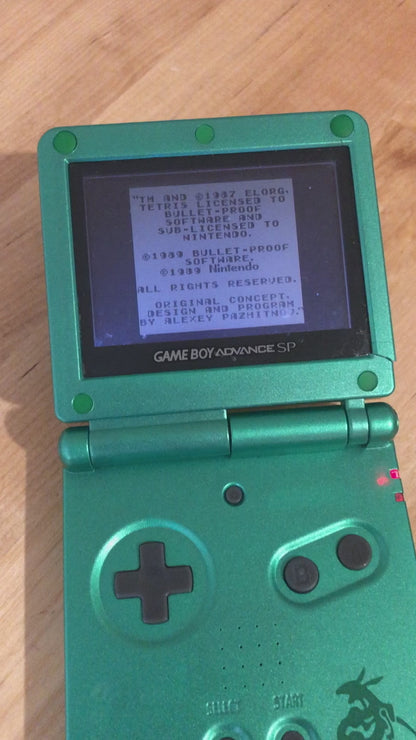 Custom Pokémon Green Nintendo Gameboy Advance SP System